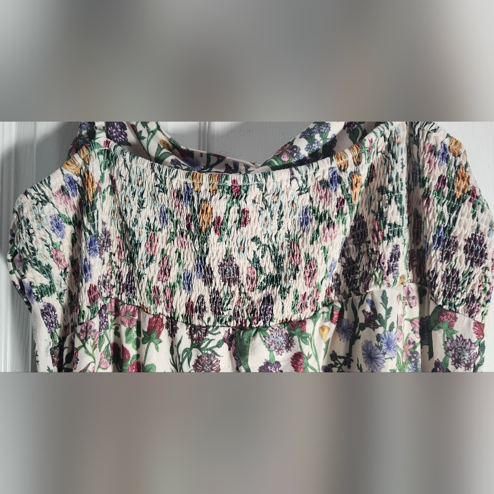NWT Cider Floral Print Ruched Mini Dress Women's Size 4XL - Picture 6 of 9